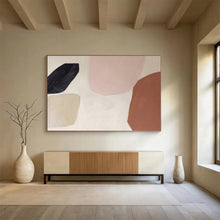Load image into Gallery viewer, Pastel - Toned Abstract Painting on Canvas: Soft - Shaped Abstraction DKH578
