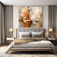 Load image into Gallery viewer, Warm - Toned Abstract Cityscape Canvas Painting, Ideal for Cozy Living Room &amp; Creative Studio LargeART1258
