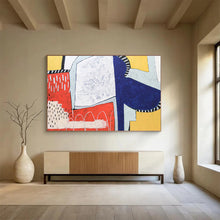 Load image into Gallery viewer, Bold Color - Block Geometric Abstract Painting on Canvas DKH544
