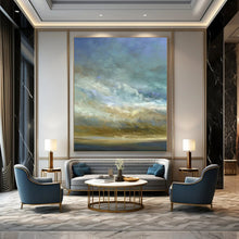 Load image into Gallery viewer, “Dreamy Sky Horizons” Abstract Cloudscape Painting on Canvas, Soothing Wall Art DKH953
