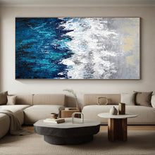 Load image into Gallery viewer, Massive Snowy Mountain Abstract Acrylic for Serene Bedroom LargeART0286
