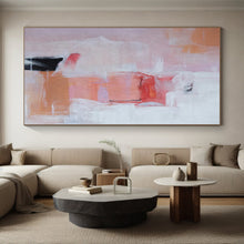Load image into Gallery viewer, Oversized Hand - painted Soft Pink and Coral Abstraction Acrylic Art for Feminine - Inspired Boudoirs LargeART0221
