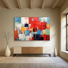 Load image into Gallery viewer, Colorful Cubist - Style Abstract Painting for Vibrant Living Room &amp; Art - Loving Café DKH277
