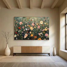 Load image into Gallery viewer, Colorful Wildflower “Meadow Magic” Painting on Canvas, Lively Floral Landscape DKH809
