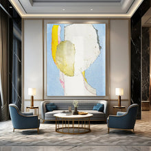 Load image into Gallery viewer, Mixed - Media Abstract Head Art, Pastel - Toned Textured Collage for Feminine Nursery &amp; Whimsical Sunroom LargeART2225
