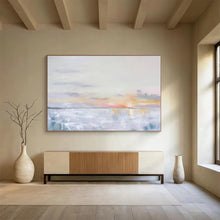 Load image into Gallery viewer, Subtle Abstract Sunset Sea Painting On Canvas DKH420
