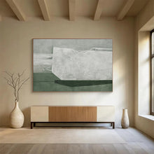 Load image into Gallery viewer, Gray - White Textured Abstract Painting on Canvas - “Silent Form” DKH611
