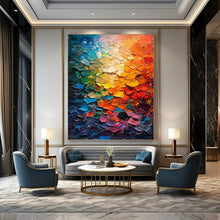 Load image into Gallery viewer, “Colorful Palette Knife Abstract” - Vibrant Abstract Art on Canvas DKH1555
