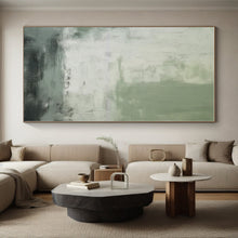 Load image into Gallery viewer, Oversized Green - Gray Abstract Textural Art for Nature - Themed Living Room &amp; Calm Office LargeART0523
