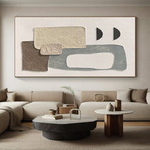 Load image into Gallery viewer, Neutral Textured Abstract Art – Perfect for Scandinavian - Style Nursery &amp; Calm Office Breakroom LargeART0679
