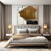 Load image into Gallery viewer, Earthy Tones Abstract Composition Abstract Canvas Painting, Perfect for Bohemian Bedroom &amp; Rustic Café LargeART1125
