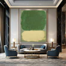 Load image into Gallery viewer, “Green and Beige Color - Block” - Minimalist Abstract Art on Canvas DKH1643
