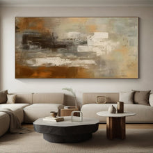 Load image into Gallery viewer, Gray and Brown Abstract Mosaic Acrylic Art - Ideal for Industrial - chic Bathroom &amp; Minimalist Study LargeART0602
