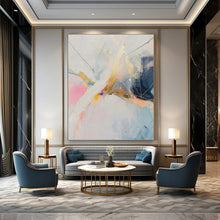 Load image into Gallery viewer, “Colorful Abstract with Gold Accents” Abstract Painting on Canvas, Modern Decor Highlight DKH995
