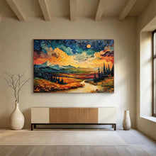 Load image into Gallery viewer, Vivid Landscape Abstract Painting for Bohemian Den &amp; Adventure - Lover’s Bedroom DKH252
