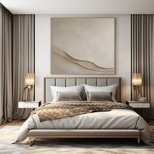 Load image into Gallery viewer, Beige Textured Wave Art, Nice for Minimalist Bedroom &amp; Serene Yoga Studio LargeART1093
