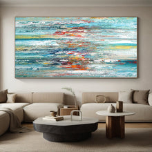Load image into Gallery viewer, Large - Scale Colorful Vertical Streaks Abstract Acrylic for Vibrant Living Room LargeART0284
