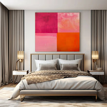 Load image into Gallery viewer, Pink &amp; Orange Color Block Abstract, Ideal for Vibrant Bedroom &amp; Creative Studio LargeART1479
