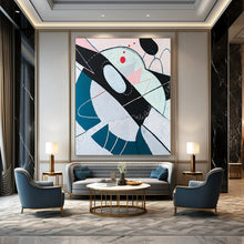 Load image into Gallery viewer, Geometric Abstract with Soft Tones - Great for Minimalist Home Office &amp; Modern Gallery LargeART2385
