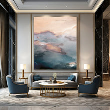 Load image into Gallery viewer, “Pastel Mist” - Blush, lavender, soft blue swirling like dawn clouds DTP164
