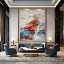 Load image into Gallery viewer, Colorful Abstract Landscape with Mountain &amp; Waterfall - Suits Bedroom &amp; Spa Area LargeART2346
