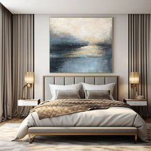 Load image into Gallery viewer, Blue - Gray Landscape Abstract Canvas Painting, Ideal for Serene Bedroom &amp; Modern Office LargeART1164
