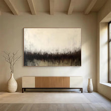 Load image into Gallery viewer, Hand - painted White and Black Gradient Abstract Acrylic Art for Minimalist Bedroom Decor LargeART1724
