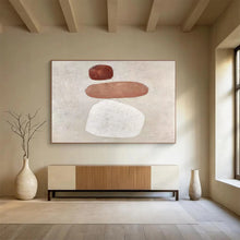 Load image into Gallery viewer, Minimalist Neutral Shapes Abstract Painting on Canvas - “Quiet Balance” DKH594
