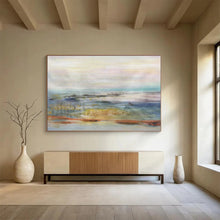 Load image into Gallery viewer, Soft - Toned Abstract Landscape Painting with Pastel Colors for Dreamy Bedroom &amp; Delicate Boutique DKH300

