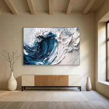 Load image into Gallery viewer, Ocean Wave “Crested Power” Painting on Canvas, Dynamic Seaside Art DKH873
