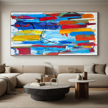 Load image into Gallery viewer, Vibrant Color Blocks with Black Lines Acrylic Art - Great for Modernist Office &amp; Creative Studio LargeART0646
