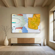 Load image into Gallery viewer, Hand - painted Extensive Soft - Hued Geometric Abstract Acrylic Art for Serene Bedrooms LargeART1809
