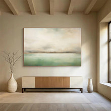 Load image into Gallery viewer, Soft Green - Blue Abstract Seascape for Minimalist Bathroom &amp; Relaxing Yoga Room DKH159
