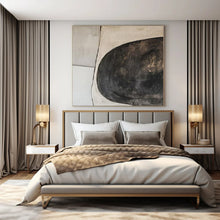 Load image into Gallery viewer, Earthy Tones Geometric Forms Abstract Canvas Painting, Suited for Minimalist Gallery &amp; Natural - Inspired Office LargeART1110
