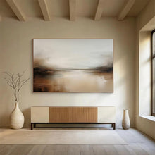 Load image into Gallery viewer, Warm - Toned River Scene Abstract Painting for Cozy Living Room &amp; Rustic Café DKH321
