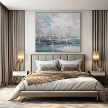 Load image into Gallery viewer, Impressionistic Coastal Harbor Abstract Canvas Painting, Great for Beach House Dining Room &amp; Nautical - Themed Spa LargeART1117
