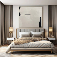 Load image into Gallery viewer, Large - Format Hand - painted Black &amp; White Geometric Cut - out Acrylic Art for Modern Offices LargeART0146
