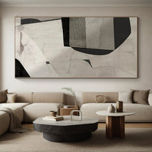 Load image into Gallery viewer, Gray - Black Geometric Collage Acrylic Art - Ideal for Industrial Art Gallery &amp; Modern Loft LargeART0558
