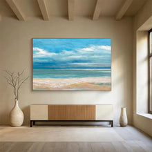 Load image into Gallery viewer, Calm Beach Scene Abstract Painting on Canvas - “Serene Shore” DKH638
