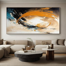 Load image into Gallery viewer, Orange - Blue Swirl Dynamics Art for Game Room &amp; Modern Office LargeART0829

