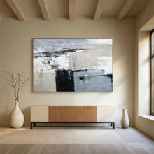 Load image into Gallery viewer, Minimalist Gray - White Abstract Acrylic painting DLZ152
