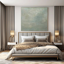 Load image into Gallery viewer, Oversized Hand - painted Muted Green Textured Acrylic Art for Nature - Inspired Studies LargeART0142
