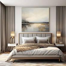 Load image into Gallery viewer, Misty River Abstract Canvas Painting, Ideal for Calming Bedroom &amp; Minimalist Office LargeART1284
