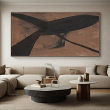 Load image into Gallery viewer, Enormous Brown Background Abstract Acrylic for Warm - Toned Study LargeART0267
