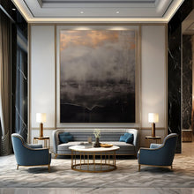 Load image into Gallery viewer, “Moody Grey Abstract” - Expressive Landscape Art on Canvas DKH1662

