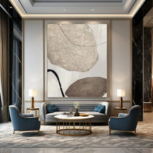 Load image into Gallery viewer, “Textured Stone - Like Abstract” - Beige, Brown, Grey Abstract Art on Canvas DKH1321
