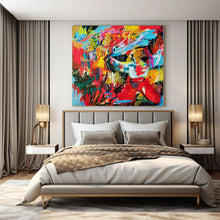 Load image into Gallery viewer, Colorful Dance of Figures Abstract Canvas Painting, Perfect for Lively Living Room &amp; Artistic Dance Studio LargeART1192
