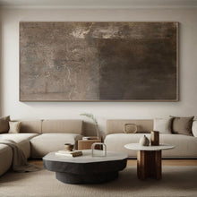 Load image into Gallery viewer, Muted Brown Textured Canvas Acrylic Art - Suited for Minimalist Den &amp; Neutral - toned Hallway LargeART0549
