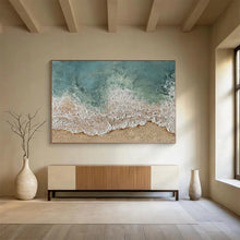 Load image into Gallery viewer, “Aerial Beach View” - Realistic - Inspired Abstract Acrylic, Great for Coastal Bedroom and Beach House DLZ252
