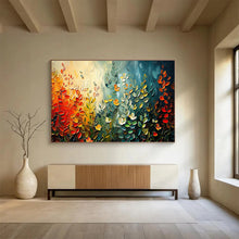 Load image into Gallery viewer, Textured Floral Abstract Painting on Canvas - “Colorful Foliage” DKH711
